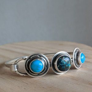 Sterling Silver Turquoise Bangle Bracelet
